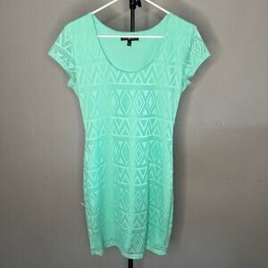 Derek Heart Size Large Green Dress soft casual dress short sleeve